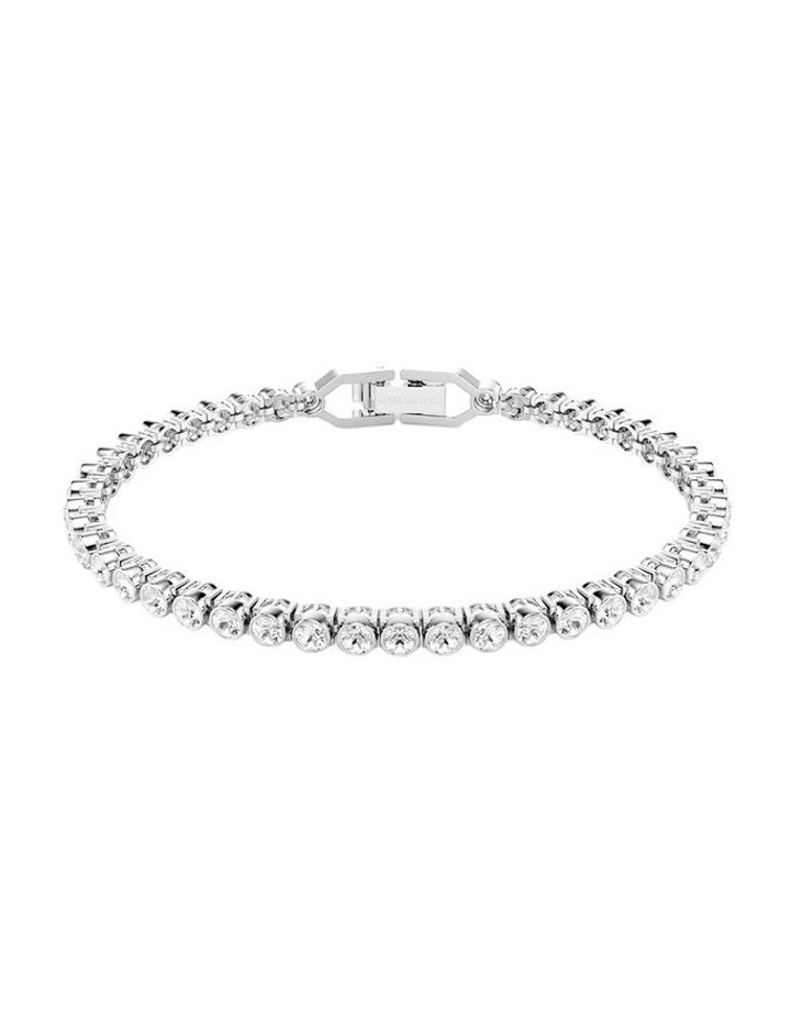 Imber Emily Bracelet Round Cut Rhodium Plated in White image 4