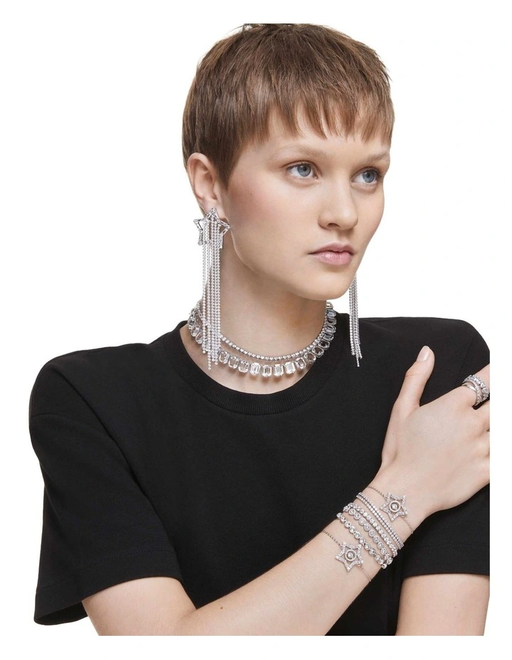 Imber Emily Bracelet Round Cut Rhodium Plated in White image 7