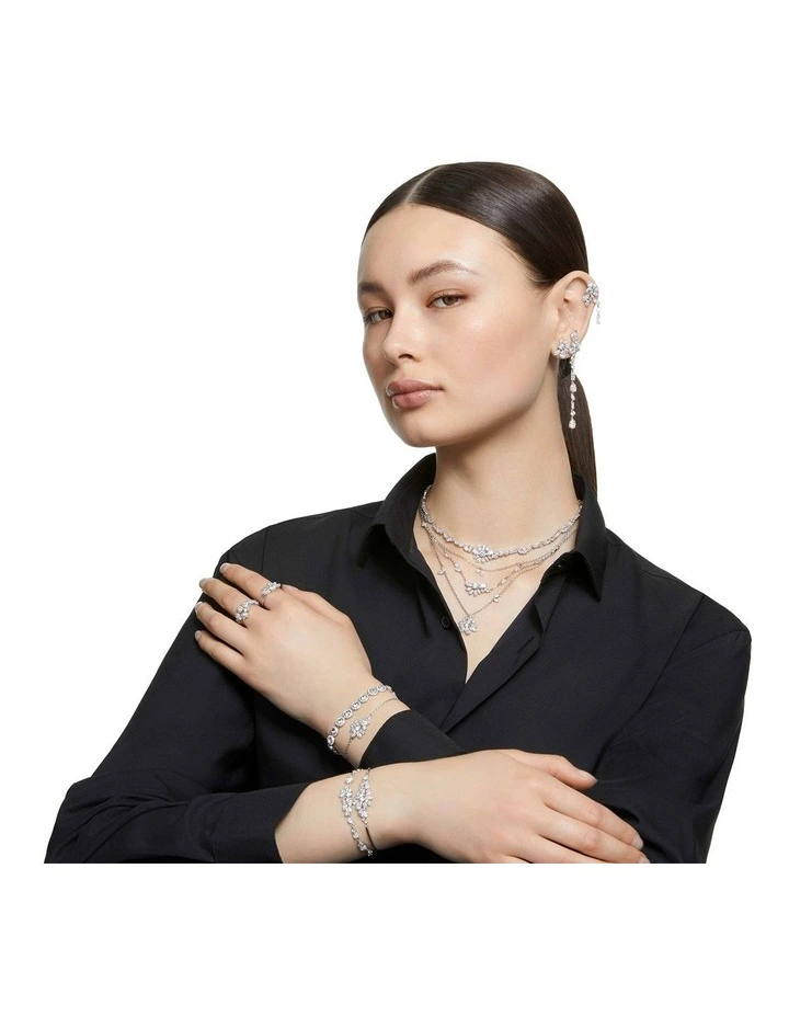 Angelic Bracelet Round Cut Pave Rhodium Plated in White image 7