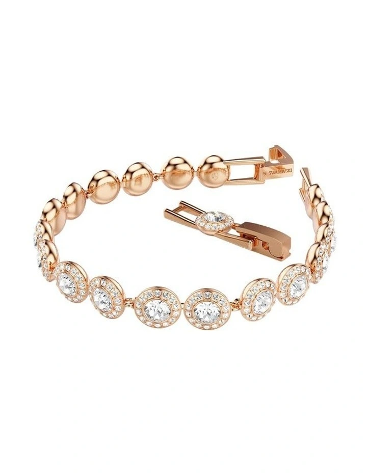 Una Angelic Bracelet Round Cut Pave Medium Rose Gold-Tone Plated in White image 3
