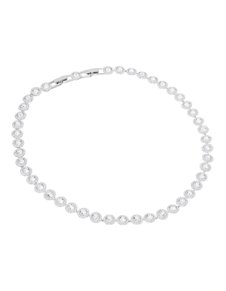 Una Angelic Necklace Round Cut Rhodium Plated in White image 1