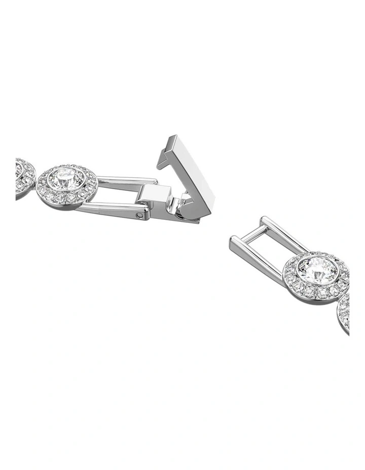 Una Angelic Necklace Round Cut Rhodium Plated in White image 5