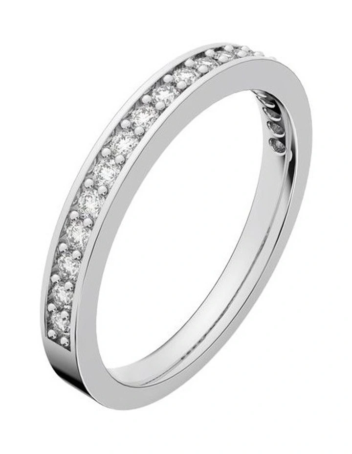 Matrix Ring Rhodium Plated in White image 2