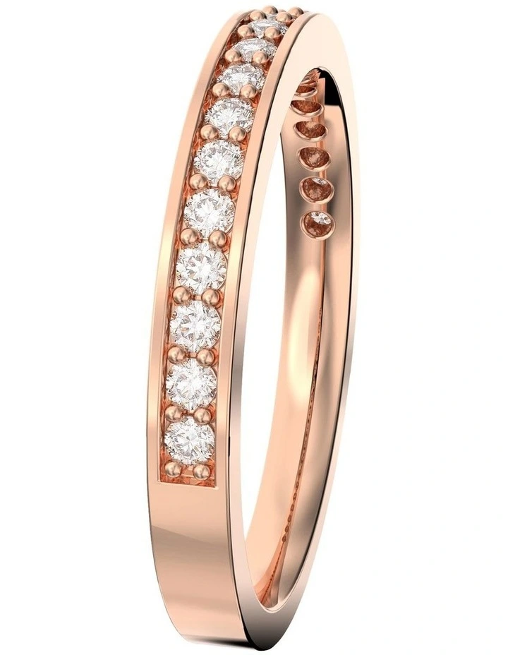 Matrix Ring Rose Gold-Tone Plated in White image 3