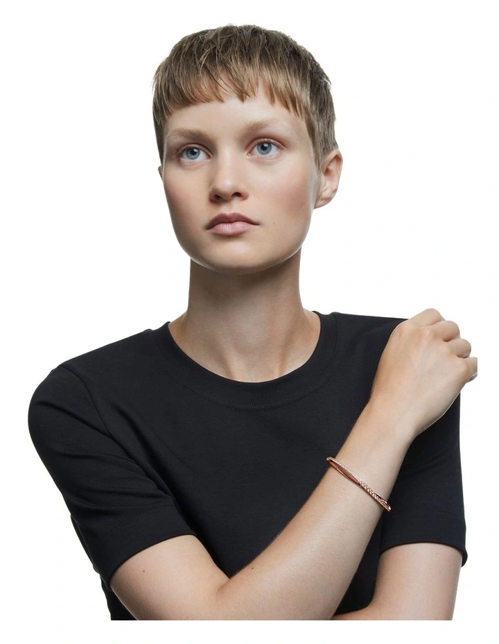 Hyperbola Bracelet Rose Gold-Tone Plated in White image 3