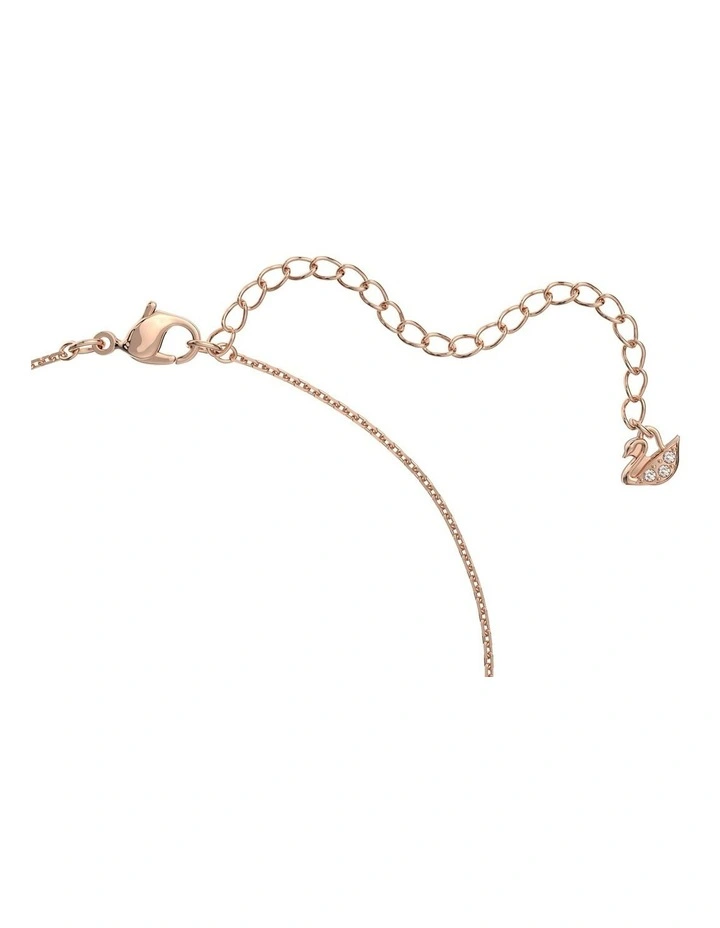 Hyperbola Necklace Rose Gold Tone Plated in White image 3