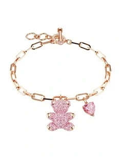 Teddy Bracelet Bear Rose Gold-Tone Plated in Pink