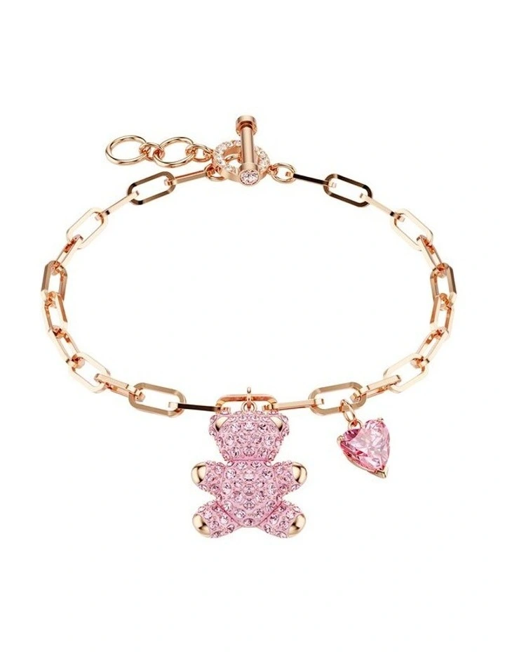 Teddy Bracelet Bear Rose Gold-Tone Plated in Pink image 1