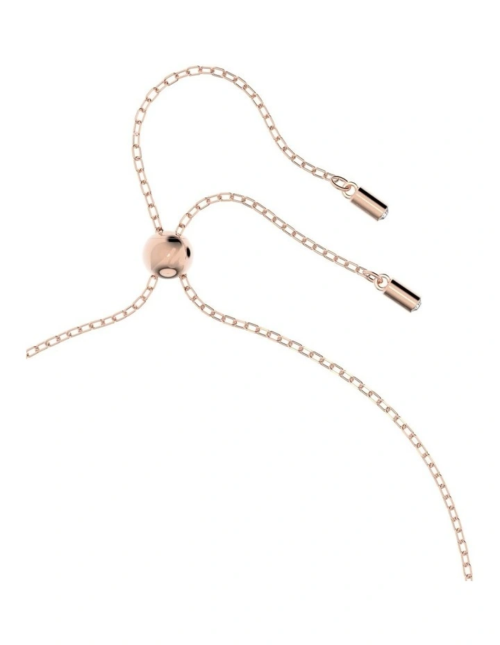 Dextera Pendant Interlocking loop Rose Gold Tone Plated in White image 3