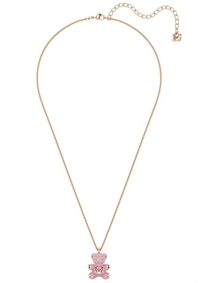 Teddy Pendant Bear Rose Gold-Tone Plated in Pink image 2
