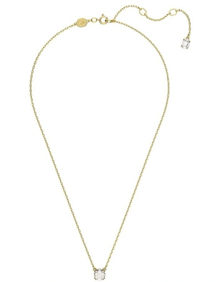 Stilla Pendant Round Cut Gold Tone Plated in White image 2