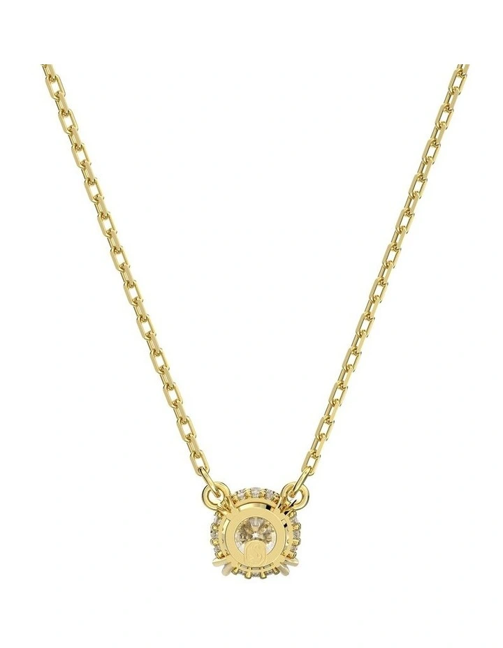 Stilla Pendant Round Cut Gold Tone Plated in White image 4