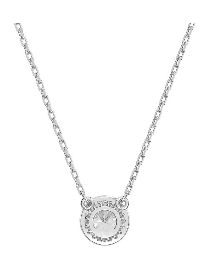 Una Pendant Round Cut Pave Rhodium Plated in White image 4