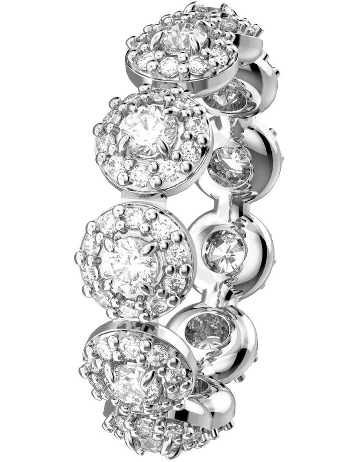 Constella Ring Round Cut Pave Rhodium Plated in White image 3