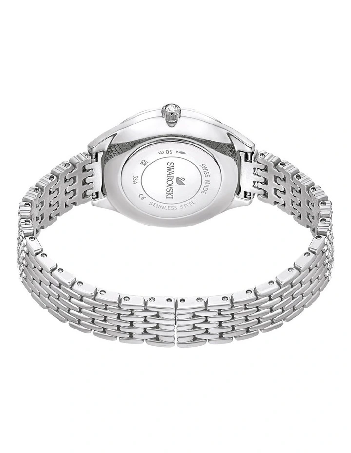 Attract Watch Swiss Made Full Pave Metal Bracelet Stainless Steel in Silver image 3