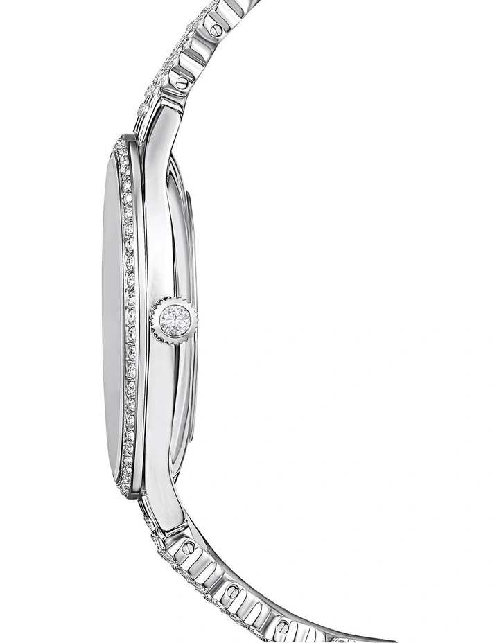 Attract Watch Swiss Made Full Pave Metal Bracelet Stainless Steel in Silver image 7