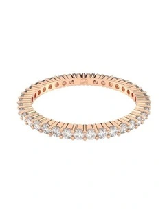 Vittore Ring Round Cut Rose Gold-Tone Plated in White