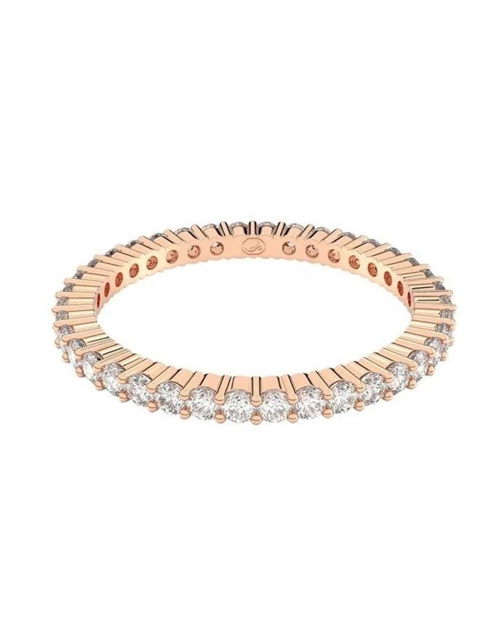 Vittore Ring Round Cut Rose Gold-Tone Plated in White image 1