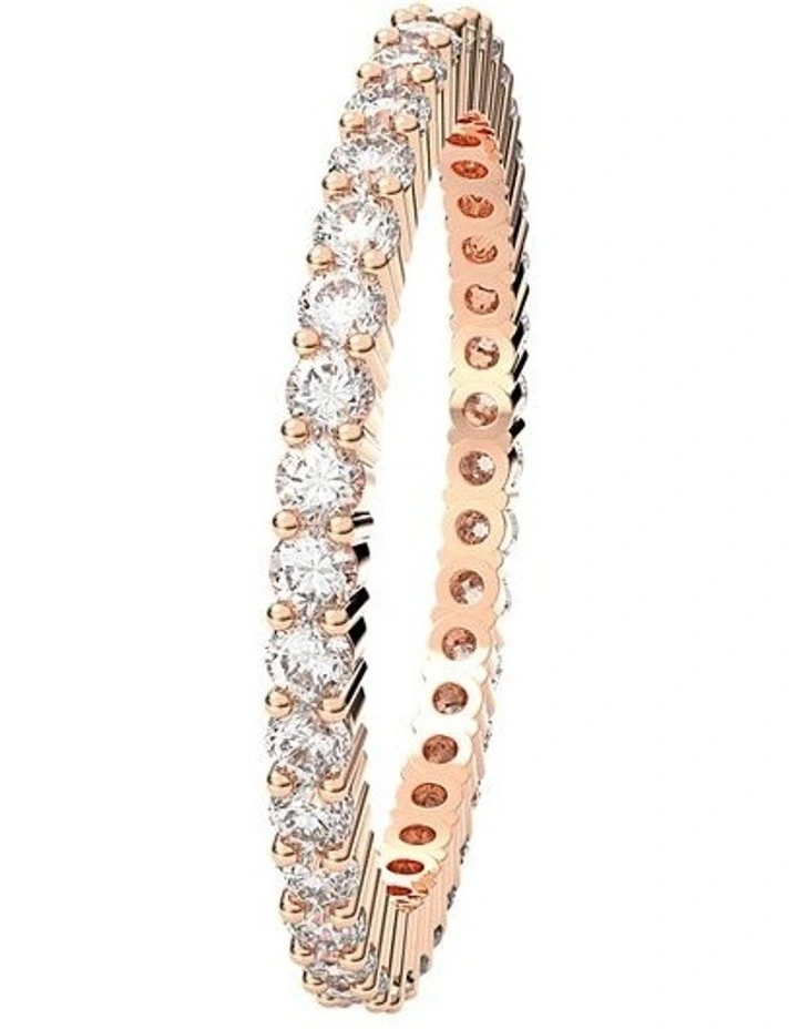 Vittore Ring Round Cut Rose Gold-Tone Plated in White image 3