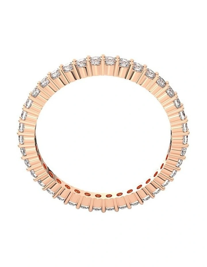 Vittore Ring Round Cut Rose Gold-Tone Plated in White image 4