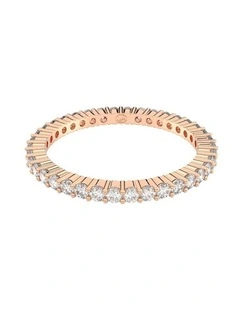 Matrix Vittore Ring Round Cut Rose Gold Tone Finish in White