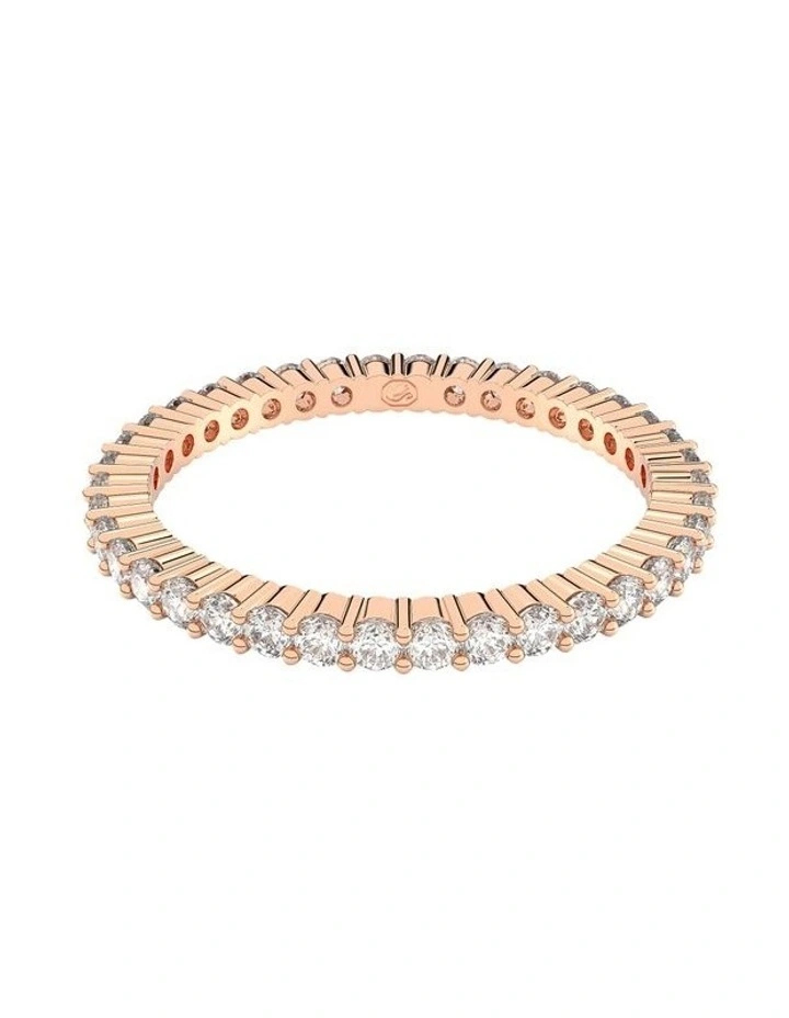 Matrix Vittore Ring Round Cut Rose Gold Tone Finish in White image 1