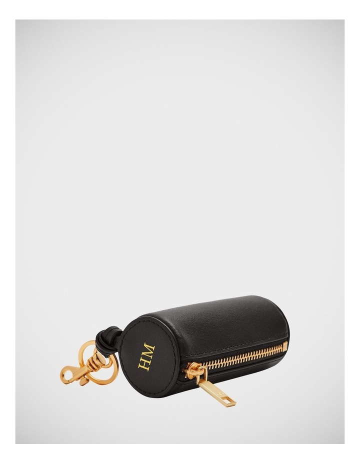 Personalised Miles Lipstick Holder Keyring in Black