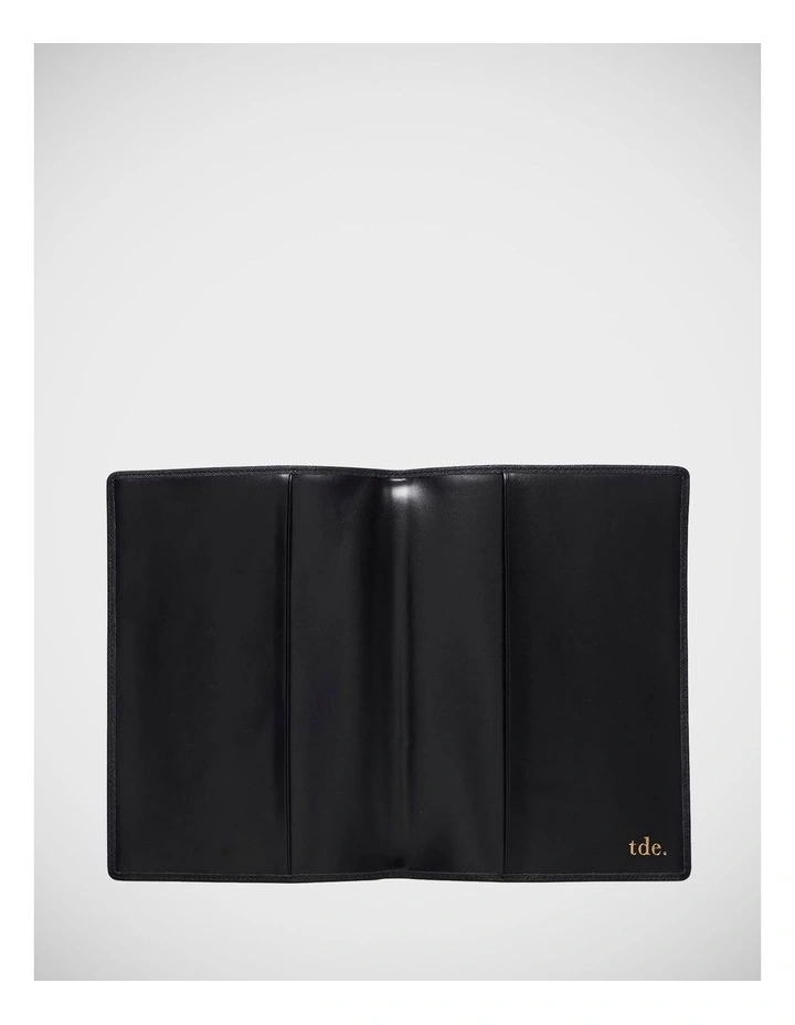 Personalised A5 Leather Notebook Holder in Black image 2