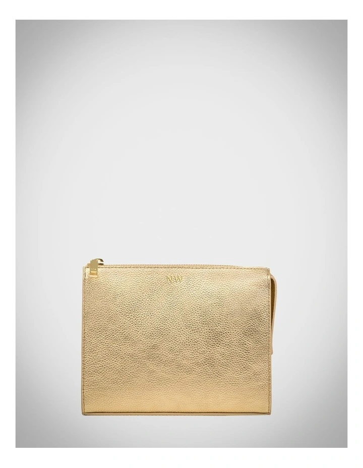 Personalised Luxe Small Everything Pouch in Gold image 1