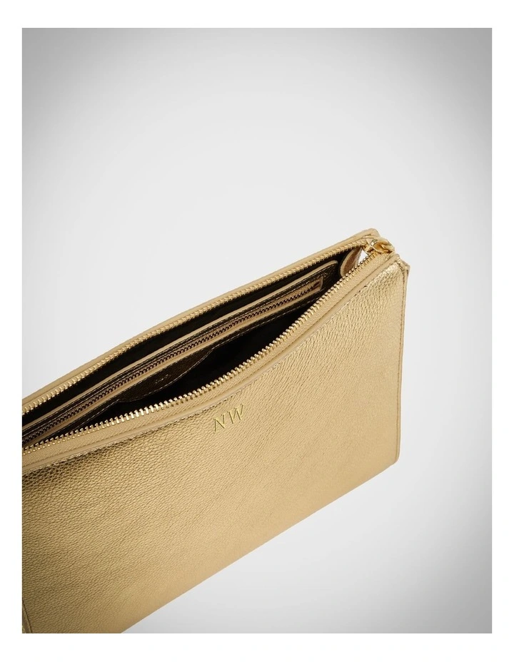 Personalised Luxe Small Everything Pouch in Gold image 2