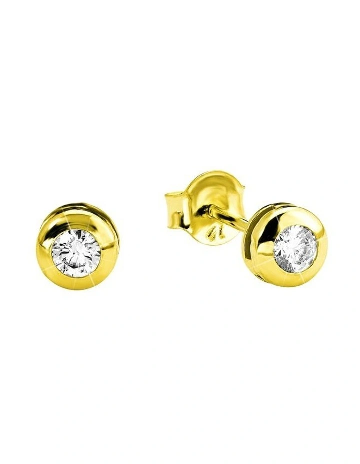 Classic 5mm Studs Earrings in 14ct Gold image 2