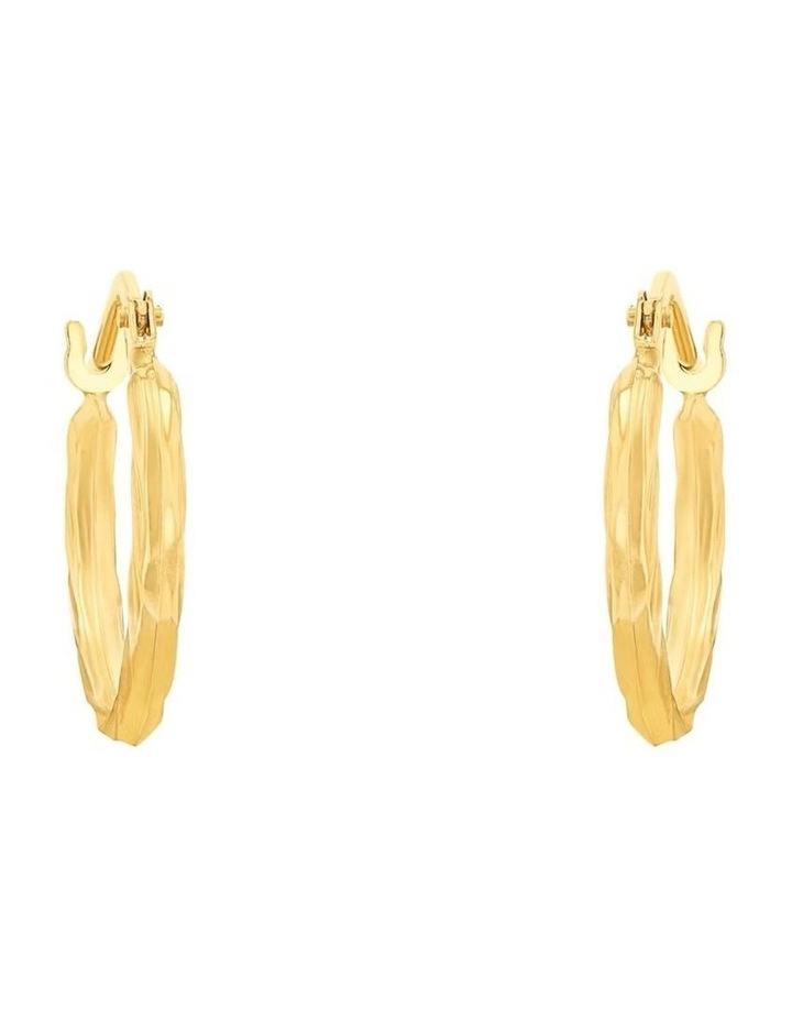 9ct Gold Twist Hoop 15mm image 1