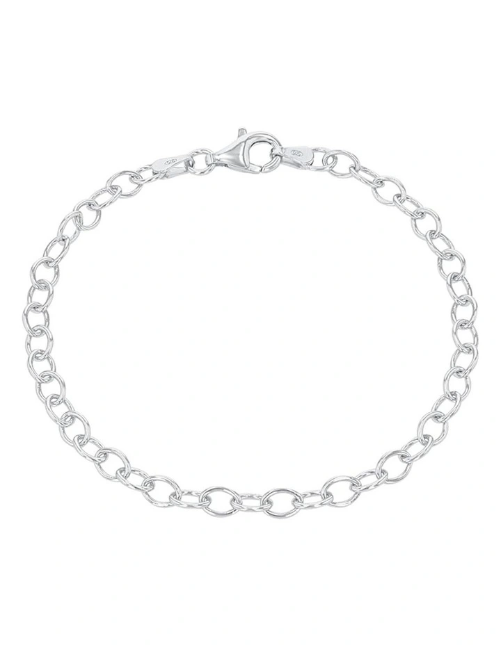 Silver 925 19cm Round Charm Bracelet image 2