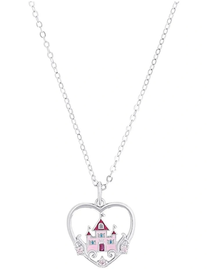 Castle Necklace Set 35 3cm in Silver image 2