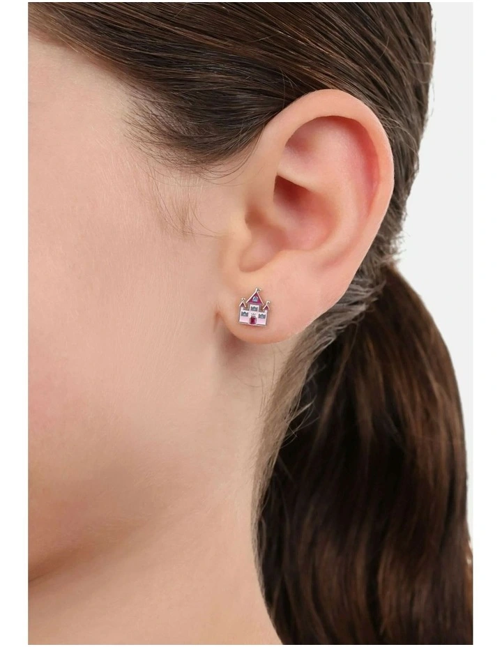 Castle Stud Earrings in Silver 925 image 2