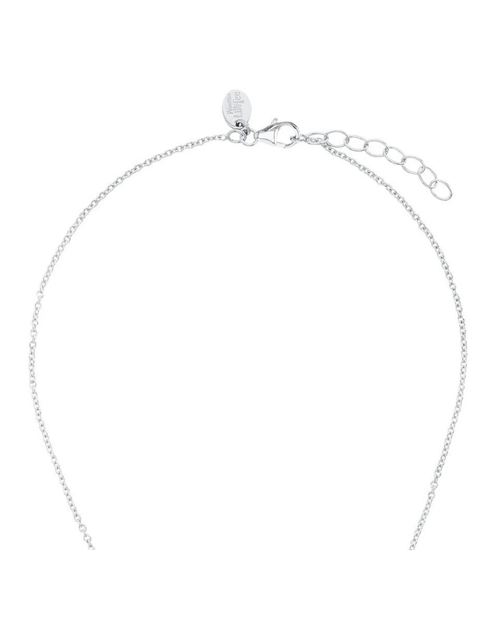 Pink Pave Heart Necklace Set in Silver925 image 3