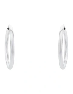 Sterling Silver 925 Mid Hoop Earrings