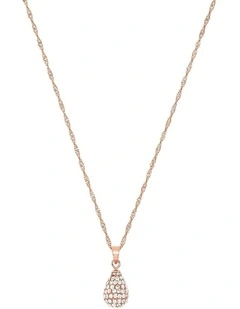 Rose Gold Pave Swarovski Crystal Necklace
