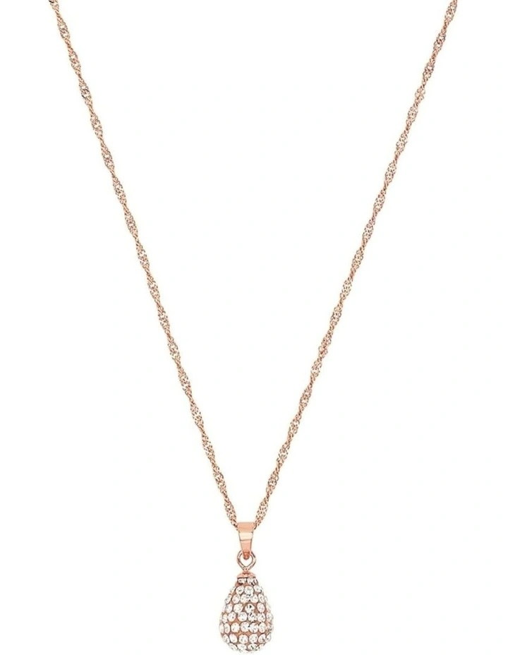 Rose Gold Pave Swarovski Crystal Necklace image 1