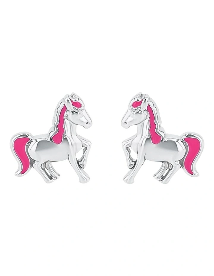 Pony Stud Earrings  in Multi image 1