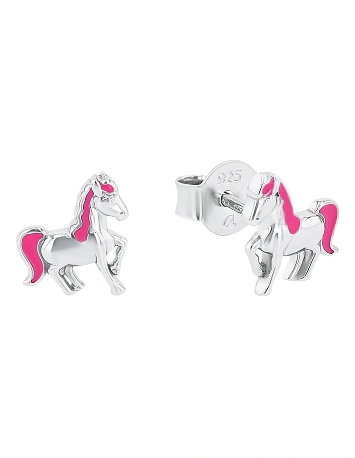 Pony Stud Earrings  in Multi image 2
