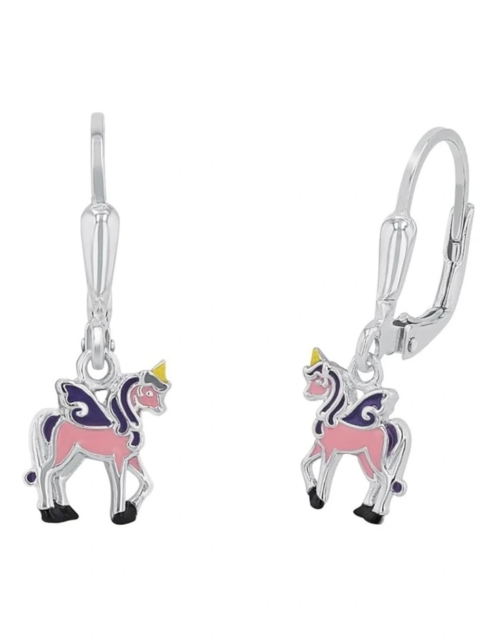 Unicorn Drop Earrings in Silver 925 image 2