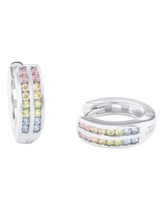Multi Colour Huggie Earrings