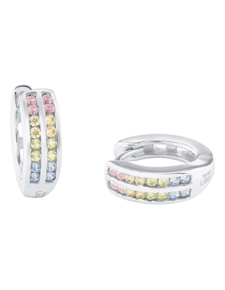 Multi Colour Huggie Earrings image 1
