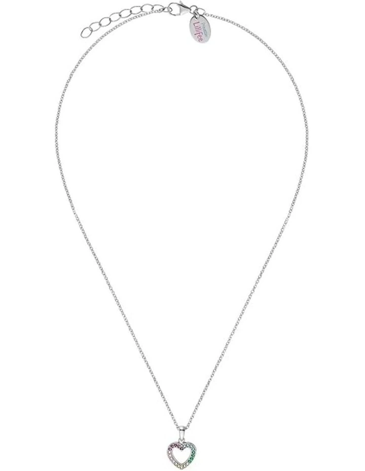 Heart Necklace Set in Silver image 1