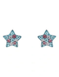 Blue Star Stud Earrings