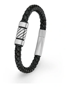 Leather IT Bracelet 21cm in Black