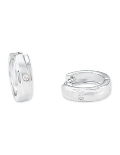 17mm Huggie Earrings In Silver
