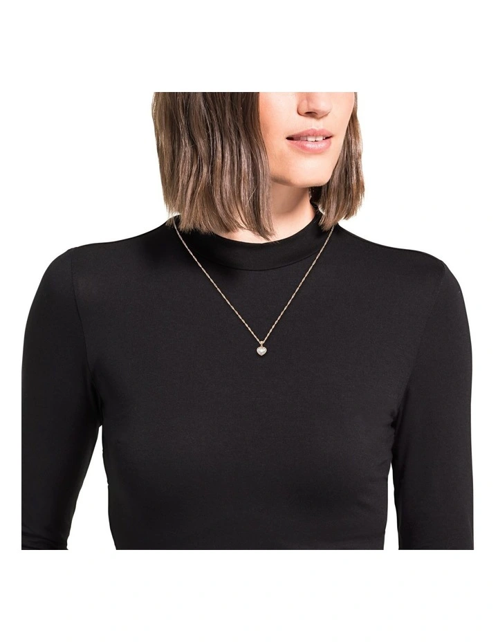 Amor Rose Gold CZ Heart Pendant & Necklace Set image 2