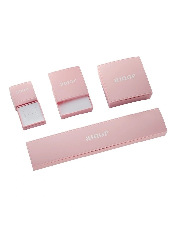 Amor Rose Gold CZ Heart Pendant & Necklace Set image 4